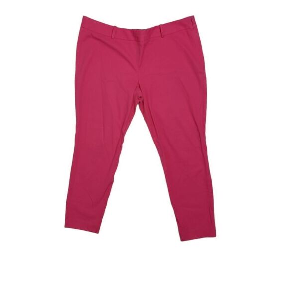 J CREW raspberry pink Winnie barbiecore ankle stretch pants 18 - Picture 1 of 11